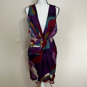 Adam Lippes Purple Silk Sleeveless Mini Dress Women’s Size 6